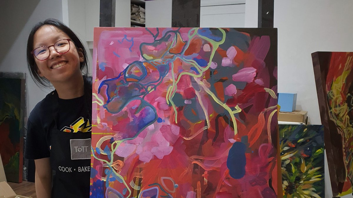 Jade Fulgar is carving out her own niche in contemporary expression, after studying de Kooning's gestural painting techniques. She's contributing her stlye to the evolution of abstract expressionism. #arttransformation #jadefulgar #dekooning #abstractexpressionism #artevolution