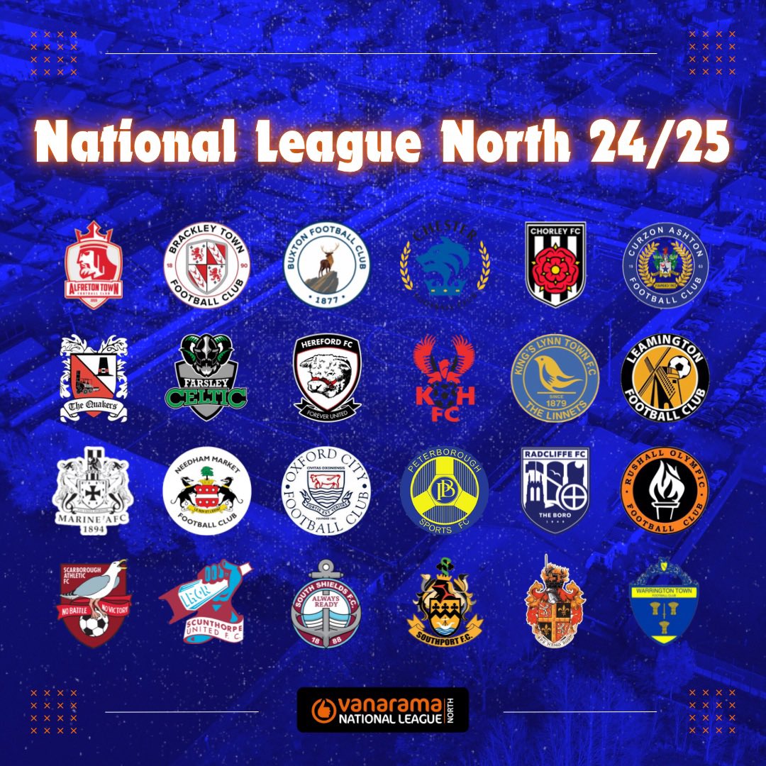 The 2024/25 @TheVanaramaNL North line-up is confirmed ✅ 🤔 Which fixtures are you looking forward to the most? #WeAreRadcliffe #UTB