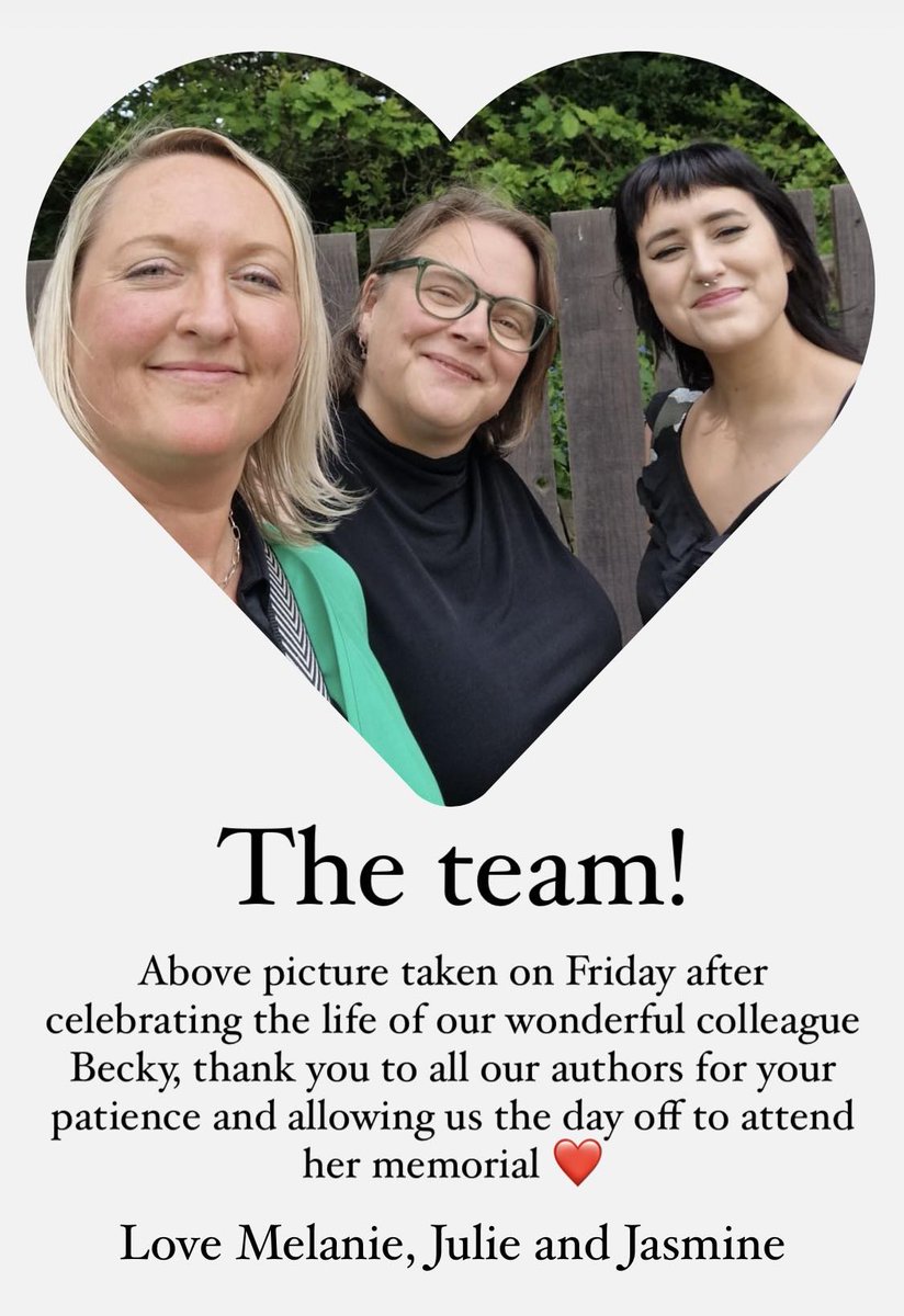 Back after an emotional day last week. A big thank you to all the authors who sent their condolences x