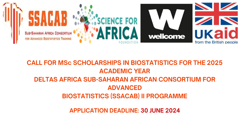 Call for MSc Scholarship in Biostatistics for 2025. See link for more info: bit.ly/3yqJWRQ
#DELTASAfricaII #FromScienceToImpact #FCDOResearch #ukinsouthafrica