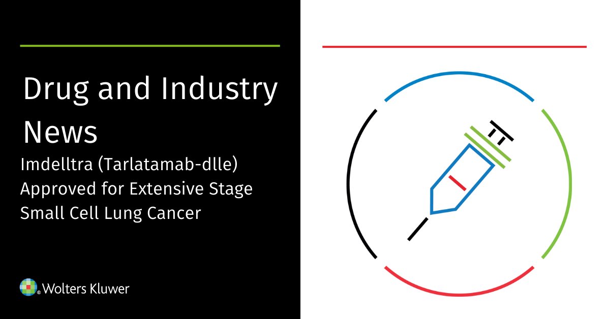 The @US_FDA approved Imdelltra intravenous injection for the treatment of adults with extensive stage small cell lung cancer with disease progression on or after platinum-based chemotherapy. For latest drug news, check out: ow.ly/EYee50RNiN2 #DrugNews #Pharmacy #Medication