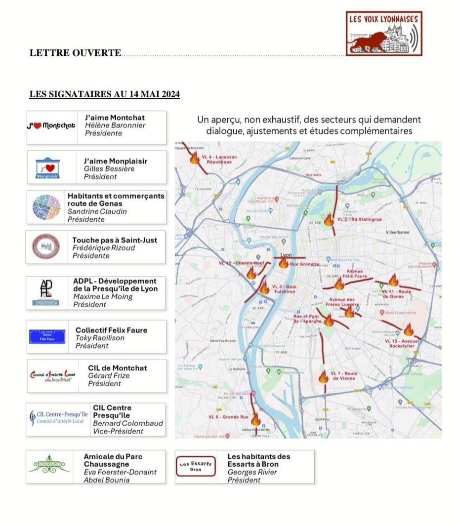 🤔 Un collectif a sortie une carte des politiques soit disant TOUT-VELO dans la Métropole de Lyon avec une jolie cartes des points 'problématiques'. 🔥 Florilège de la dictature du vélo ⤵️