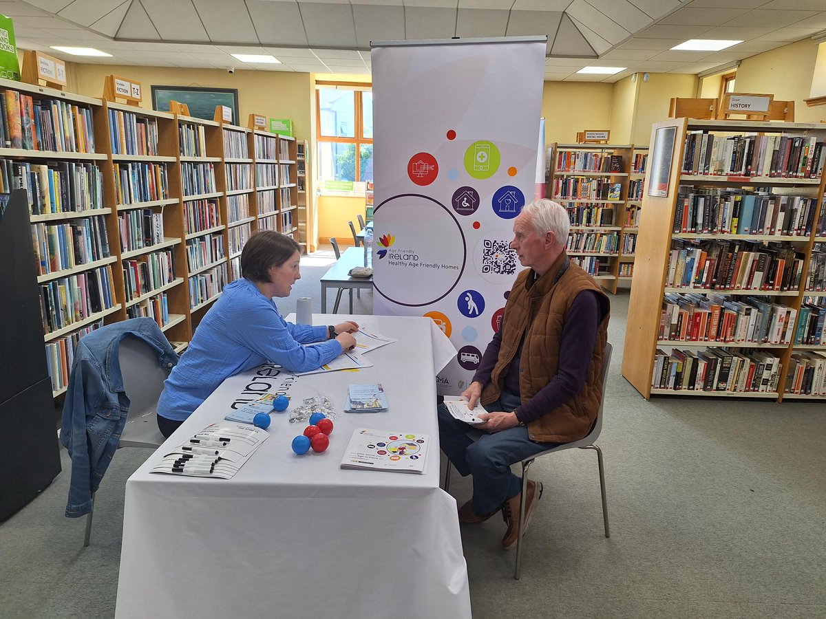 Donegal Healthy Age Friendly Homes Local Coordinators in conjunction with Bealtaine Festival are busy having drop in clinics across the county in Bundoran Library, Letterkenny Library and Buncrana Library. Next one May 22nd in Twin Towns Community Library between 10:30am-12:00pm