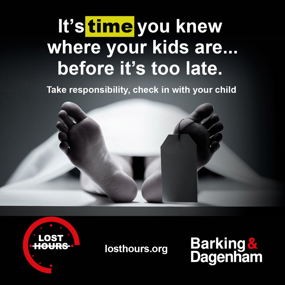 lbbdcouncil's tweet photo. Data shows a rise in youth violence between 3pm and 7pm - the Lost Hours.

Do you know what your son or daughter gets up to after school? Who are they really hanging around with?

Visit https://t.co/rViboGmHaG for support. #LostHours 🕒  #KnifeCrimeAwarenessWeek @kinsellatrust https://t.co/j9x0MnESPD