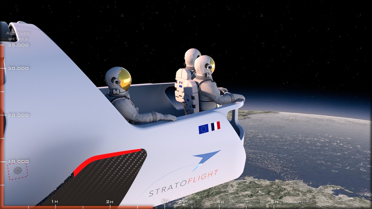 Stratoflight_'s tweet photo. @SpaceX Great EVA suit! Seems perfect for the EVA on the @BalconyOnEarth for  our stratospheric flights under balloon @Stratoflight_ Let's talk... https://t.co/NY1dedk6gq
