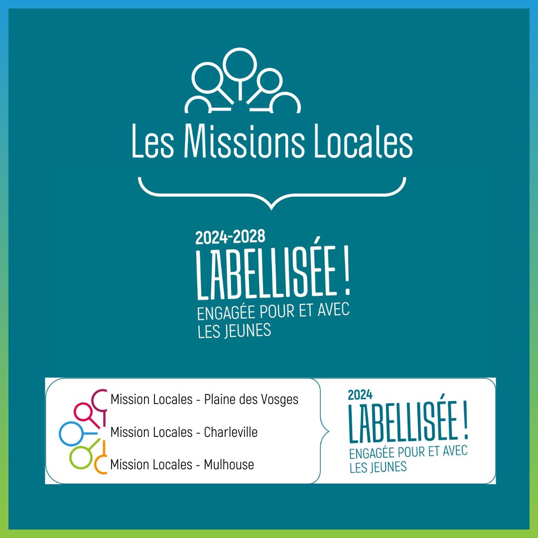 Un, deux et trois 🙌

C'est le nombre de nouvelles Missions Locales labellisées dans le Grand Est 🥳 !

Ce label se traduit par un gage de qualité supplémentaire pour les jeunes accompagnés, tout le monde en ressort gagnant 💪
#labellisation #missionlocale