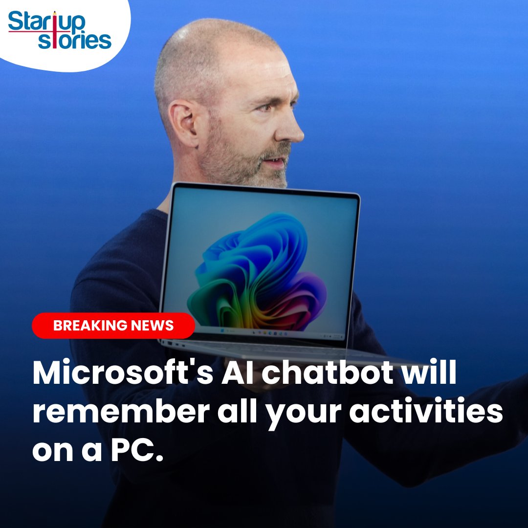 Microsoft's AI chatbot is designed to get so in sync with you that it remembers all your computer activities, helping you figure out what to do next!

#StartupStories #Startups #TechSavvy #AIAssistant #MicrosoftAI