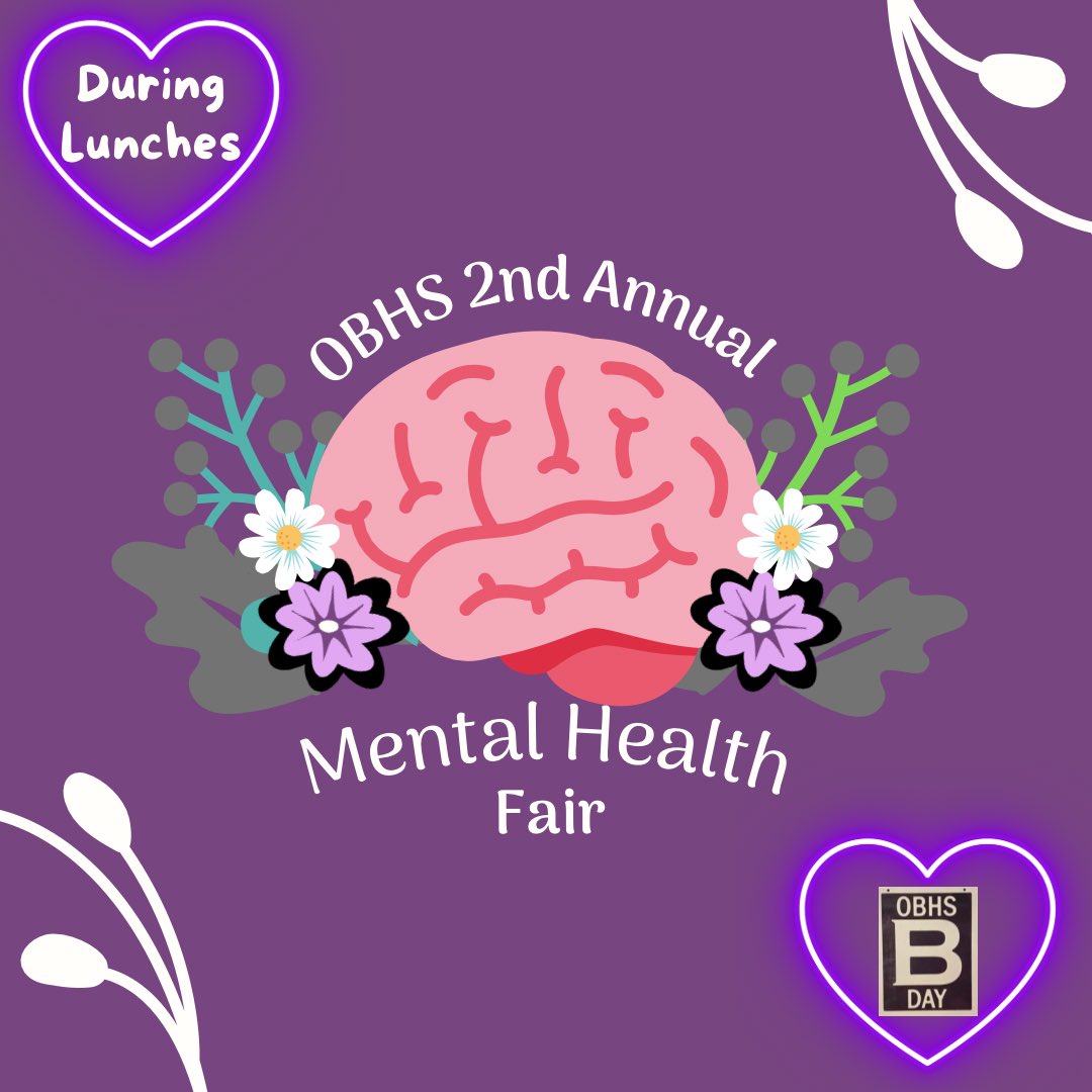 Good Morning, Knights! We are back to a regular B-Day, but it’s special b/c today is also our 2nd annual Mental Health Fair! check it out during lunches! Have a great day!✨💜🖤#GoKnights #BDay @FazioSally @obhs_announce