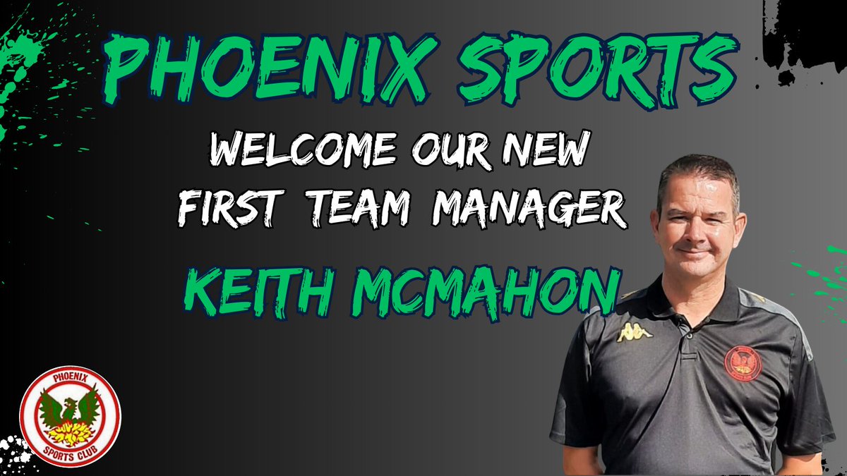 Phoenix Sports Club are pleased to announce that Keith McMahon has been appointed the new First Team Manager 🥳

Keith is well known to the club and has a wealth of knowledge &amp; experience at this level

Full statement 
🔗phoenixsportsclub.co.uk/news/first-tea…

💚🖤