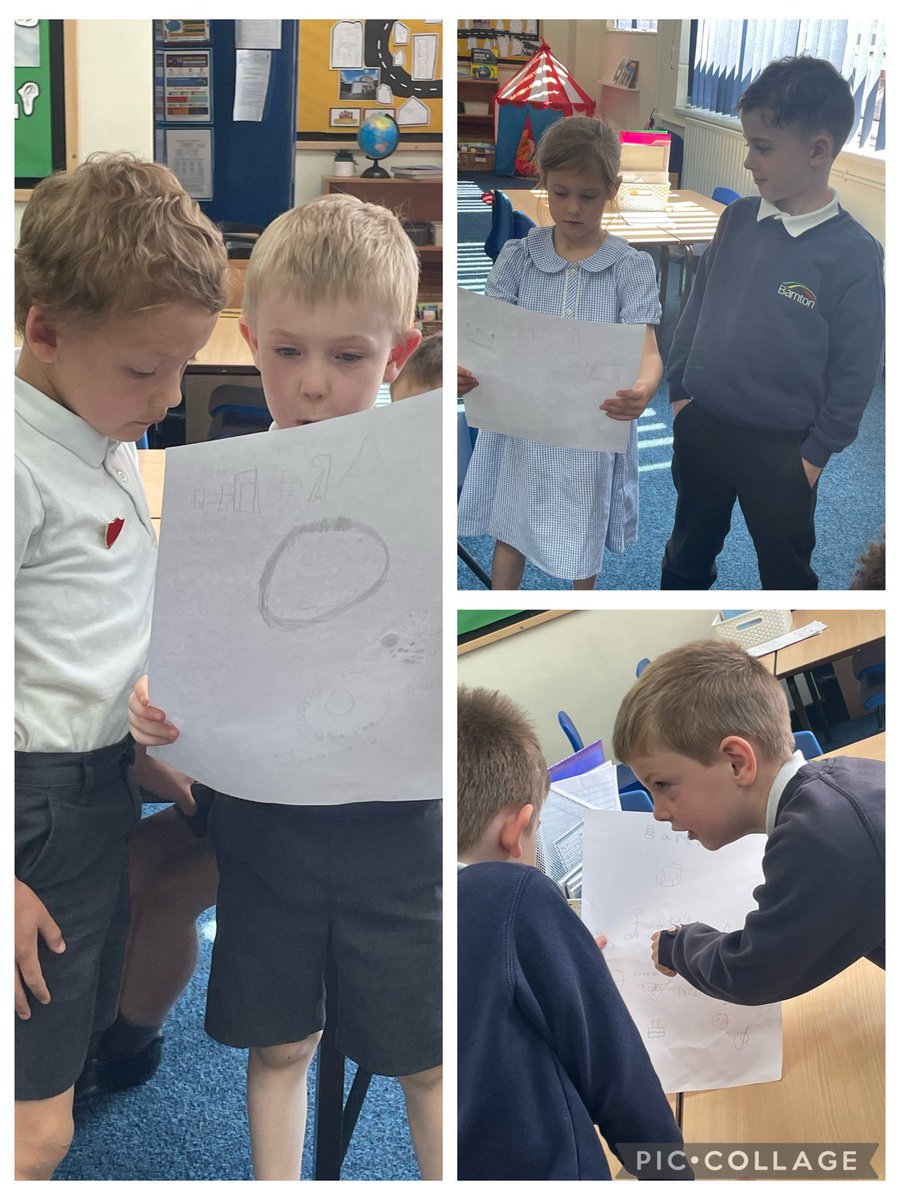 Speaking in front of others can be nerve-racking but Year One were well prepared to practice the Essential Skill of speaking. They thought about what the aliens would like to know about Earth and shared ideas with the class! <a href="/BarntonMissR/">Miss Rutter</a> <a href="/BarntonMrsRW/">Mrs Wieckowski</a> #BCNPSCrashLanding 👽