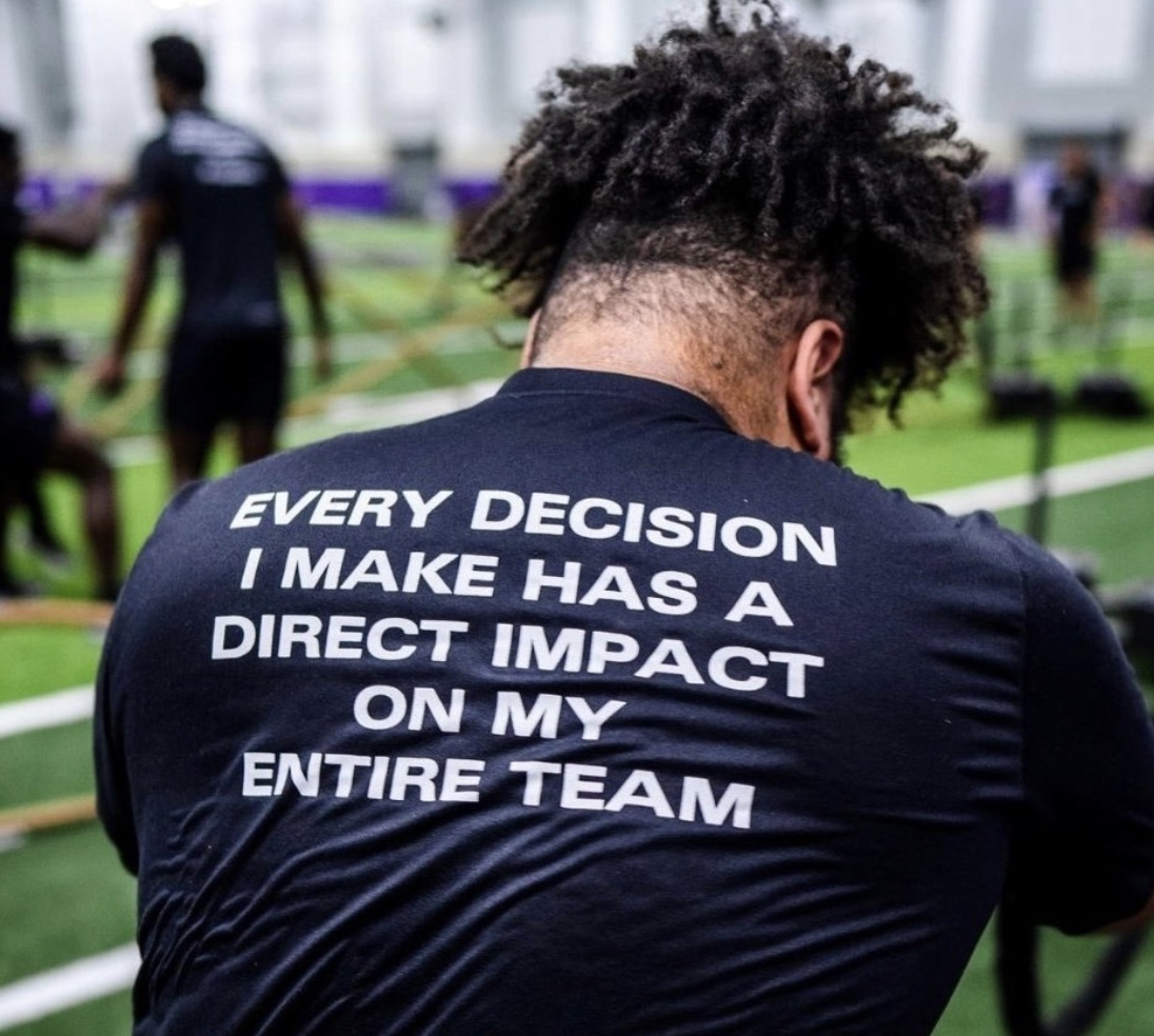 Every athlete needs to be 100% responsible for their decisions and fully accountable for their actions as they impact their ENTIRE TEAM. #CultureWins