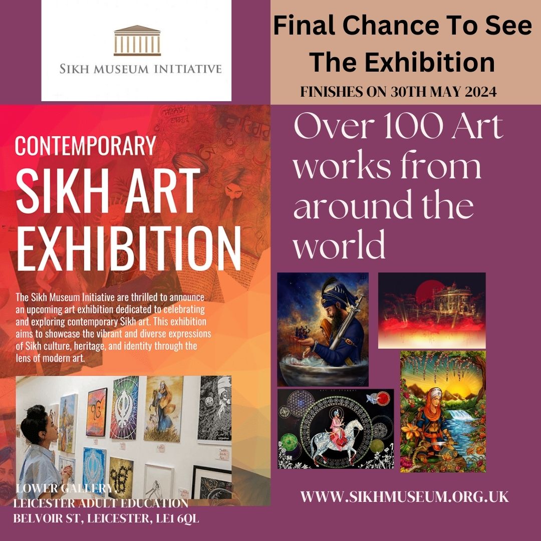 Final days of the #sikhart exhibition @LeicAdultEd see the opening times sikhmuseum.org.uk/contemporary-s… @Taran3D @KartarSBring @manjkaur_khalsa
