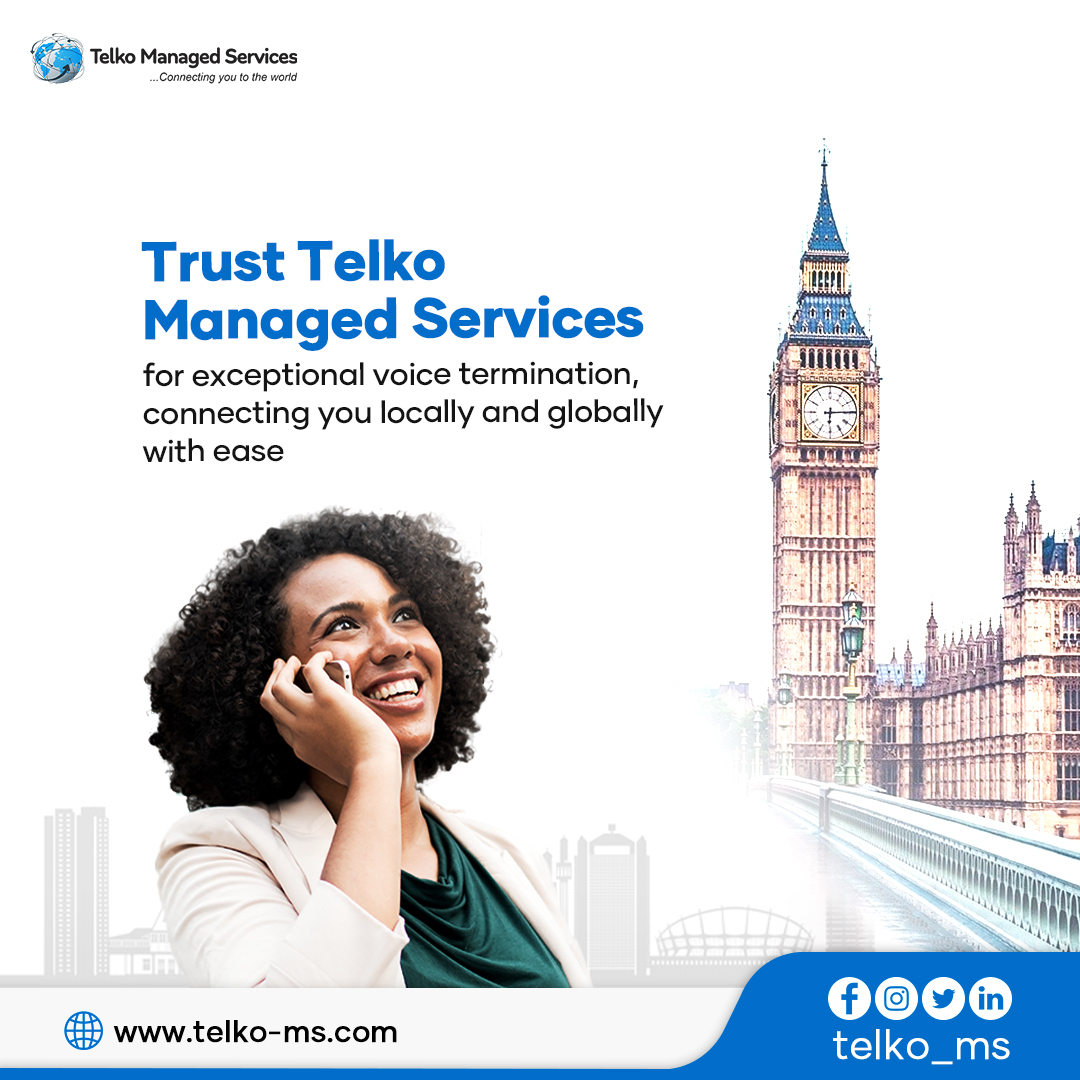 Trust Telko Managed Services for exceptional voice termination, connecting you locally and globally with ease

#Telkoms #Telecommunication #communication #Telecoms #ServiceProviders #internet #VAS #calls #telecom #message #Opay #Tapswap Banex Sabinus