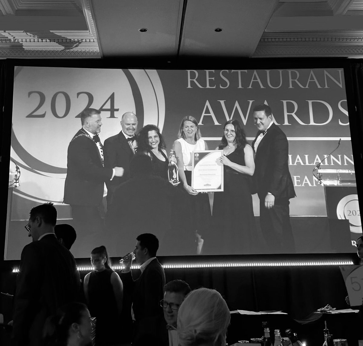 We were delighted to win Best Wine Experience at last nights <a href="/restawards/">IrishRestaurantAward</a> 2024. Congratulations to our Sommelier Maria for your outstanding contribution. 

#Rinuccini #IrelandAncientEast
