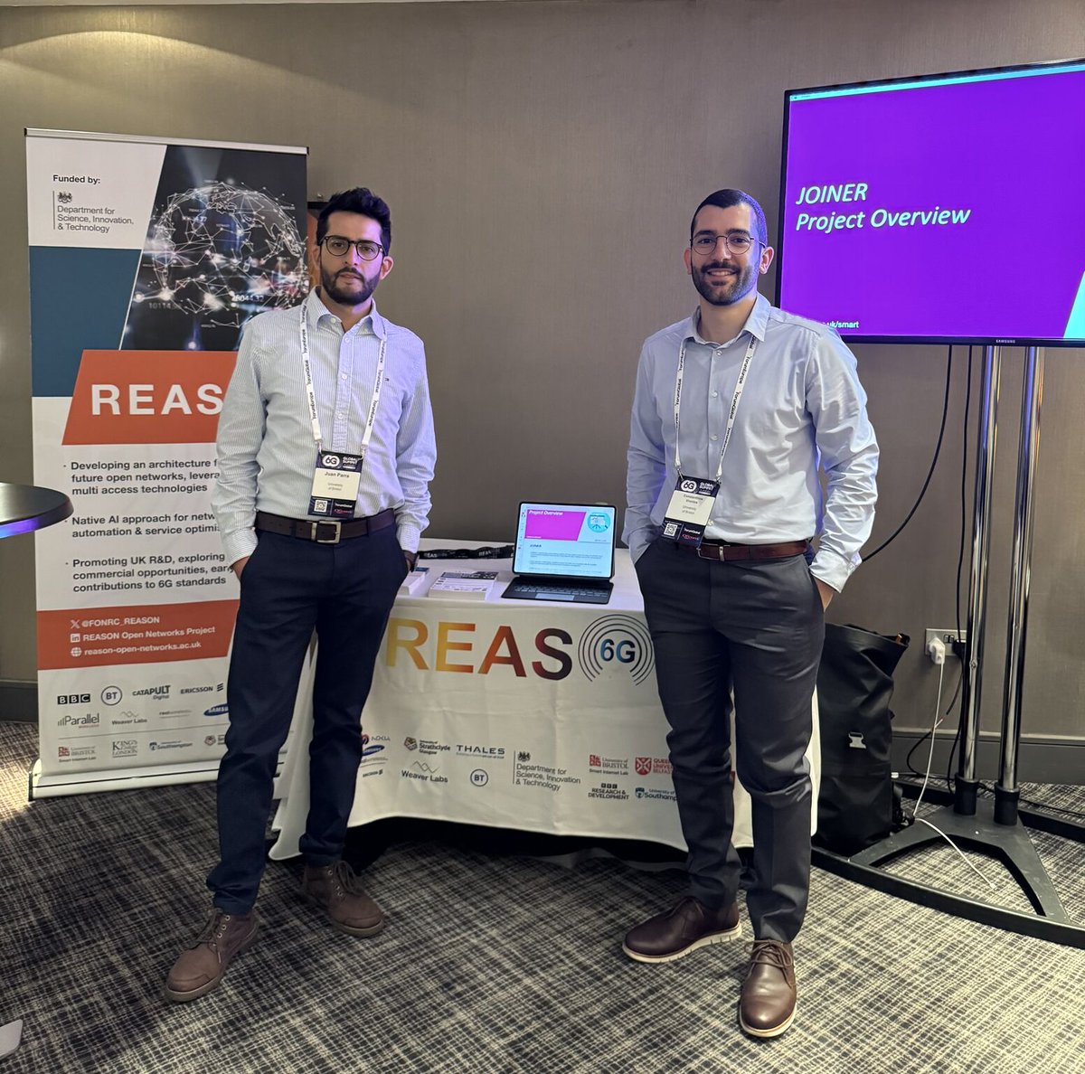 bristol_smart's tweet photo. Two of our flaghip projects, @FONRC_REASON and JOINER are exhibiting at the #6G Global Summit today!  Come and say hello!

Our Director, @Dsimeo will also be on the panel at 11:25 for "Shaping the 6G reality - what are we trying to achieve?" - you don't want to miss it! https://t.co/J1HSyKuQ2X