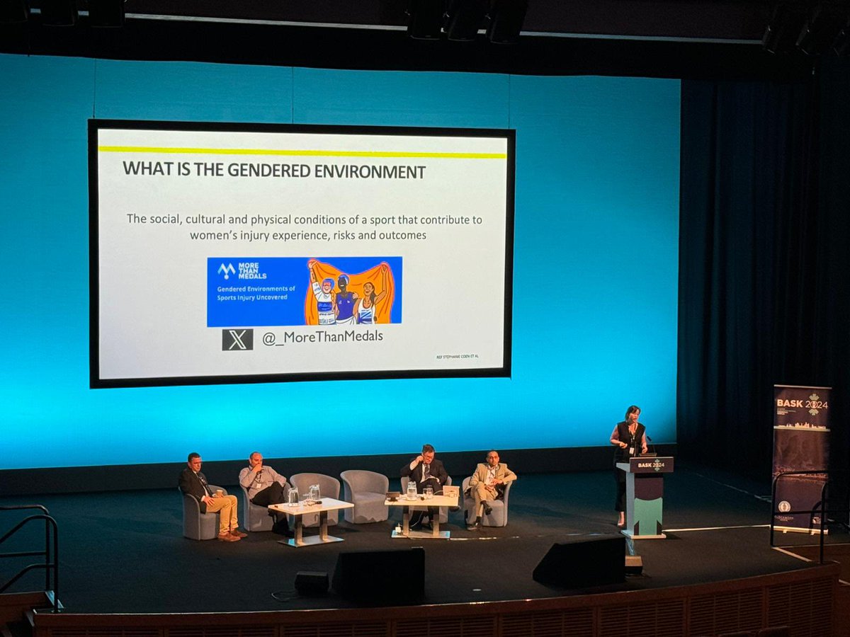 Thank you @baskonline for the opportunity to talk about ACL injuries in women at #BASK24, great opportunity to introduce the work of the @_MoreThanMedals team to the knee community