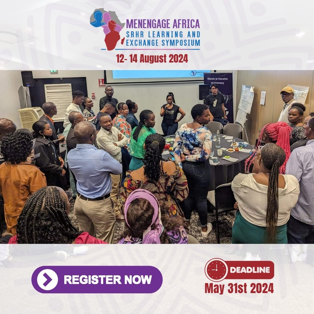 MenEngageAfrica's tweet photo. Registration for the #MEASRHR Symposium is ongoing. We are also accepting abstracts on #SRHR related issues. To become part of this great initiative, apply to attend, or submit your abstract before MAY 31st 2024.
Visit https://t.co/bjc26GNiJV to learn more. https://t.co/7AAqG9pCgQ