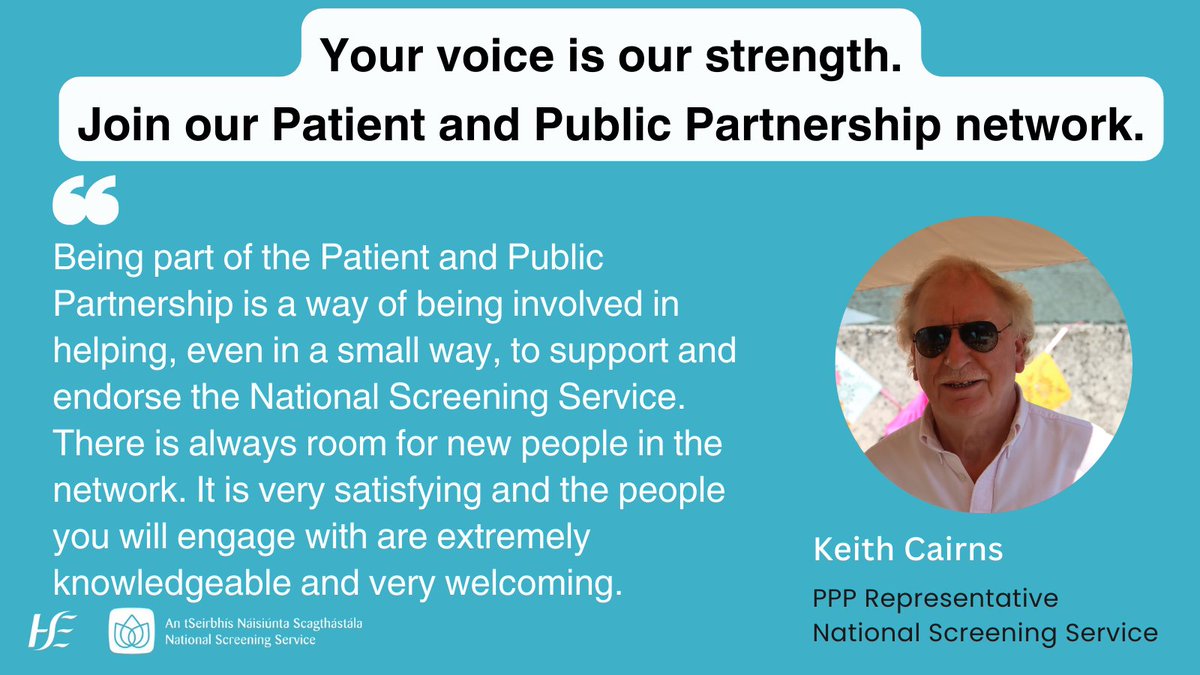 Keith encourages new people to join our strong volunteer network and share your views and experiences to help improve our #screening services. “There’s always room for new people in the PPP.” Here's how you can get involved: tinyurl.com/join-our-netwo… #ChooseScreening #nssPPP