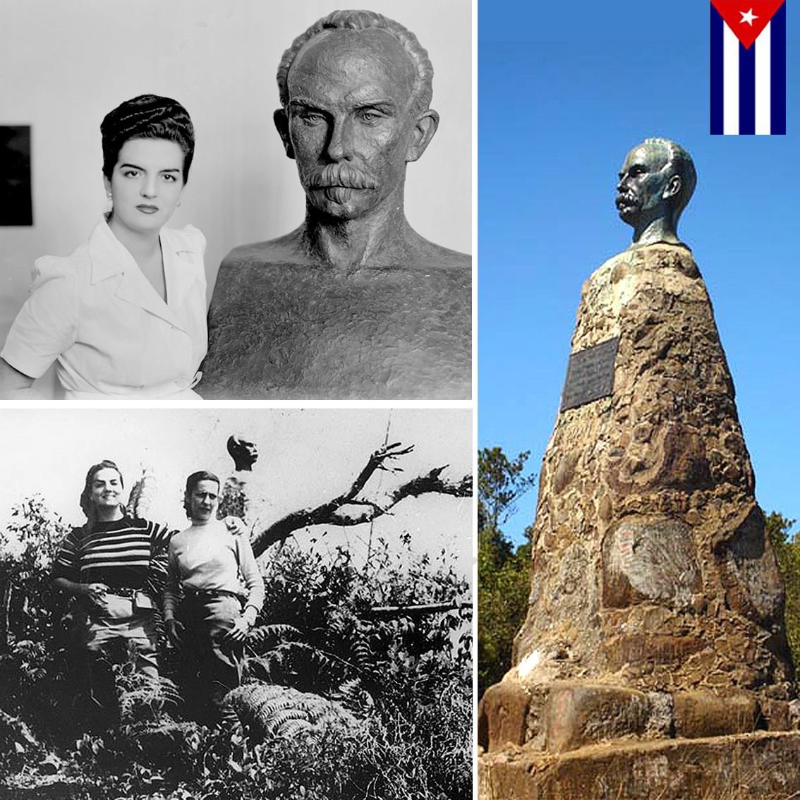 21/5/1953 Es colocado en lo alto del Turquino un busto de José Martí.“Escasos, como los montes, son los hombres que saben mirar desde ellos, y sienten con entrañas de nación, o de humanidad.” #MartíVive. #MujeresEnRevolución . @Mujeres_Revoluc . @DeZurdaTeam_ .