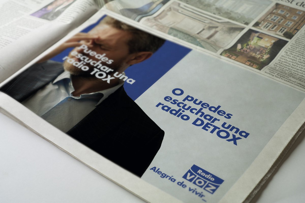 😄“Alegría de vivir” de Radio Voz, nuestra nueva campaña llena de buenas vibraciones para hacer frente a la toxicidad del mundo actual.

💡Un trabajo de rebranding de la marca a nivel global, que va desde construir la campaña de comunicación a nuevo un restyling.

<a href="/Radio_Voz/">RadioVoz</a>