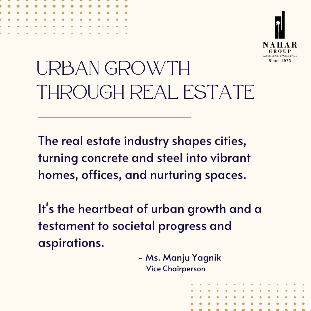 ManjuYagnik's tweet photo. Real estate: where cities come alive. From concrete to homes, it shapes urban growth and reflects society's aspirations.📷📷
.
.
#RealEstate #UrbanDevelopment #CityLife #UrbanGrowth #SocietyProgress #NaharGroup #NaharBuilders #RealEstateIndustry #Cityscape #CommunityDevelopment https://t.co/q1kRjZgLWS