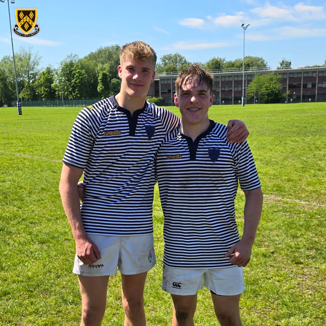 Lower Sixth rugby players Bradley Gleave and Ben Lavender enjoyed their time on the pitch on Sunday as they represented @CheshireRFUNews U17 in their 31-22 victory against @lancashirerugby.