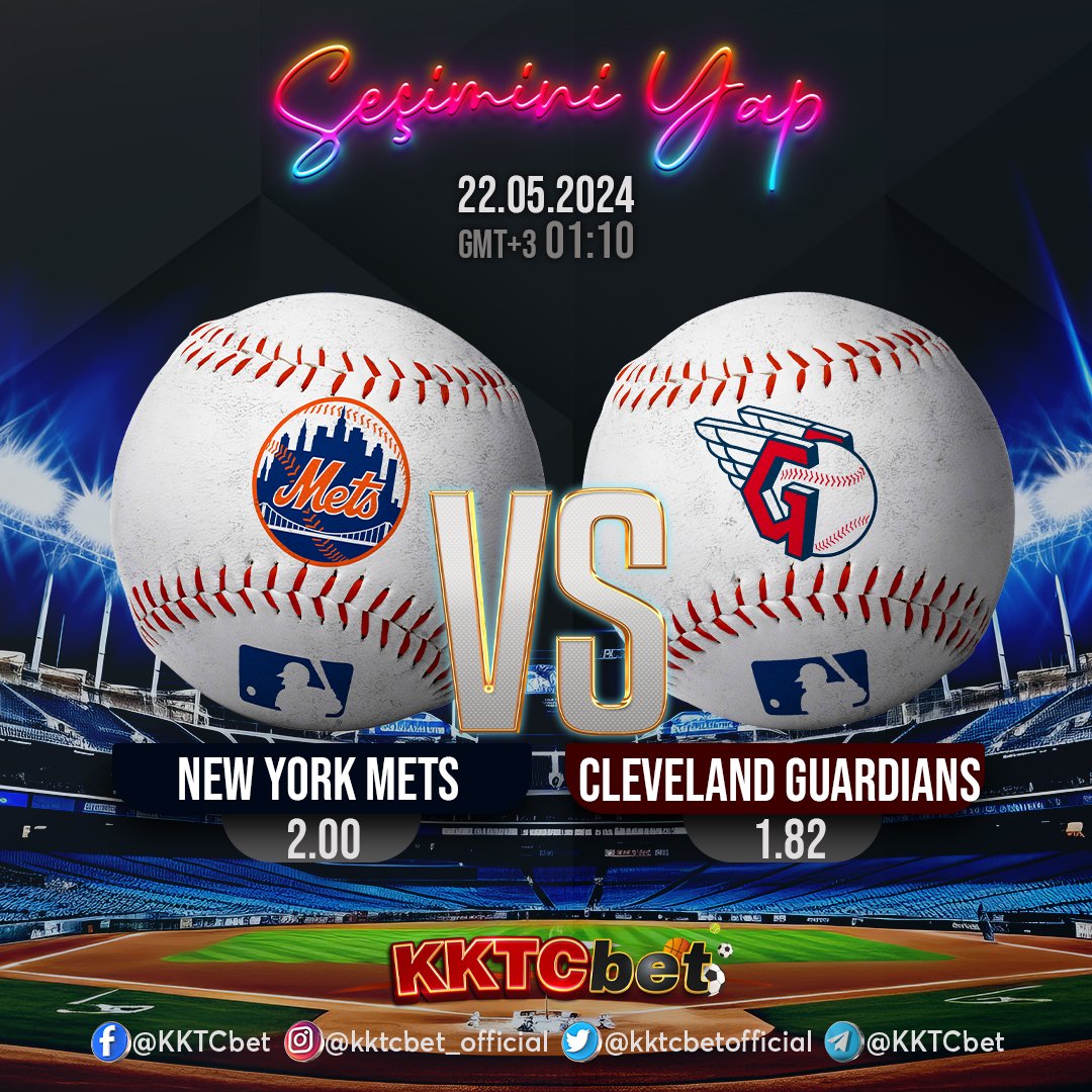 Seçimini Yap! New York Mets - Cleveland Guardians - Favorin Kim? #matchday #kazan #favorite #win #match #followus #baseball #baseballcap #baseballlife #baseballgame #baseballplayer #baseballseason #baseballislife #mlbbhighlights #MLB