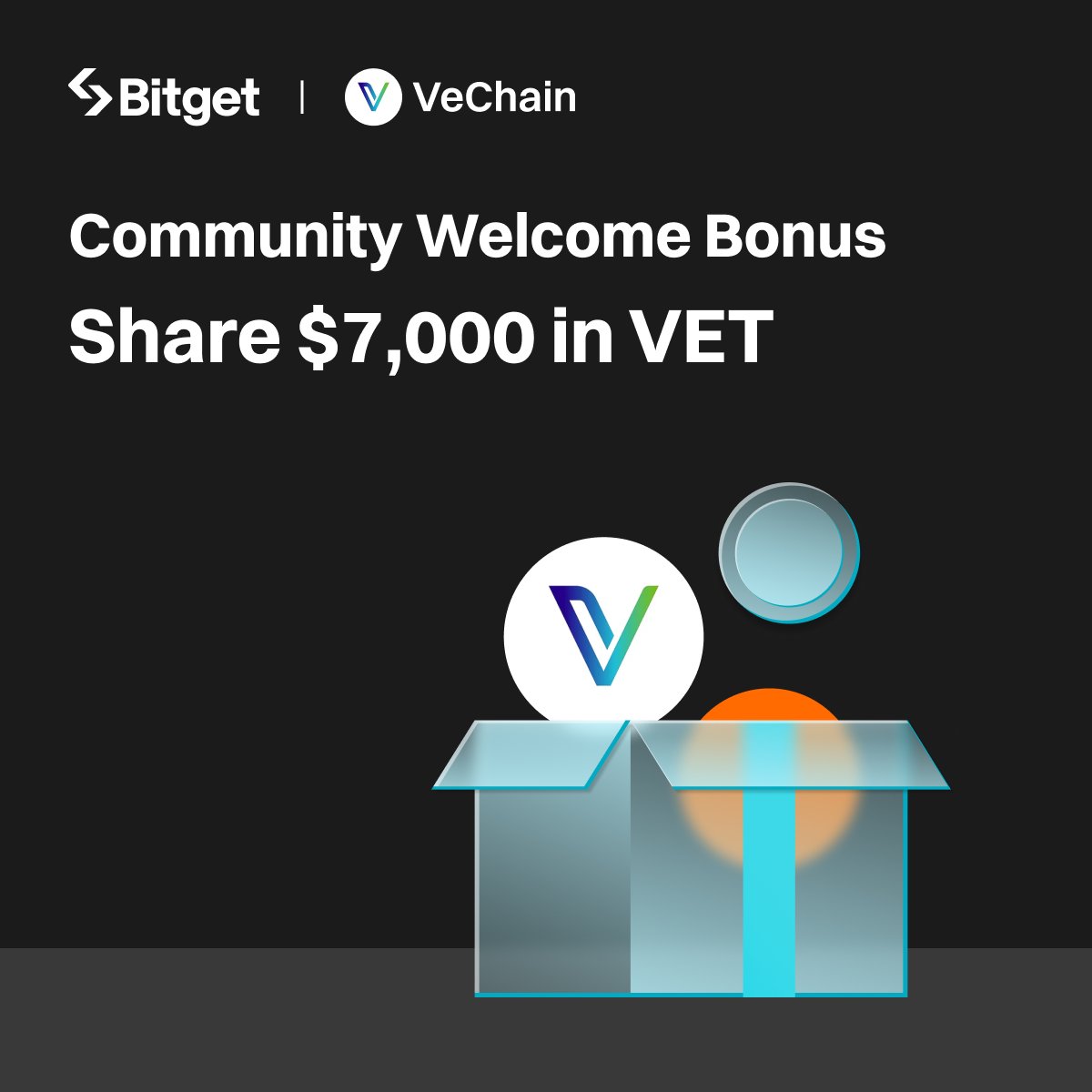 Join #Bitget x <a href="/vechainofficial/">VeChain</a> now to earn your special $7,000 worth of $VET!

📆 May 21, 6:00 - May 24, 5:00 (UTC)

Start here👇
bitget.com/support/articl…