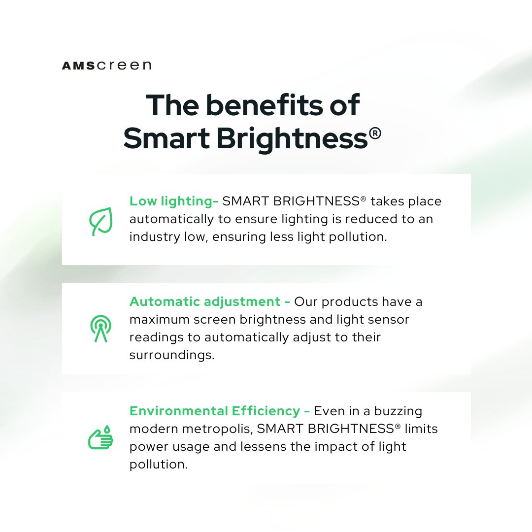 Here’s why @Amscreen’s Smart Brightness®️ benefits our urban environments 🤔

bit.ly/3JHEqMX 

#DOOH #OOH #sustainability #digitalsignage #outdooradvertising