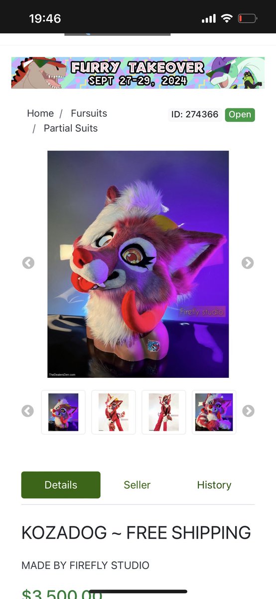 Fireflystudiof2's tweet photo. FOR SALE! One day before the end of the auction!
https://t.co/CyCmqnhZ4L
#futsuit #fursuitforsale #fursuitpartial #futsuiting #firsuitsale https://t.co/uDO57rzVoP