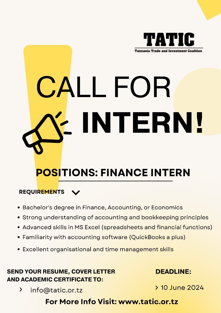 Internship opportunity, come join us.
tatic.or.tz/2024/05/21/cal…