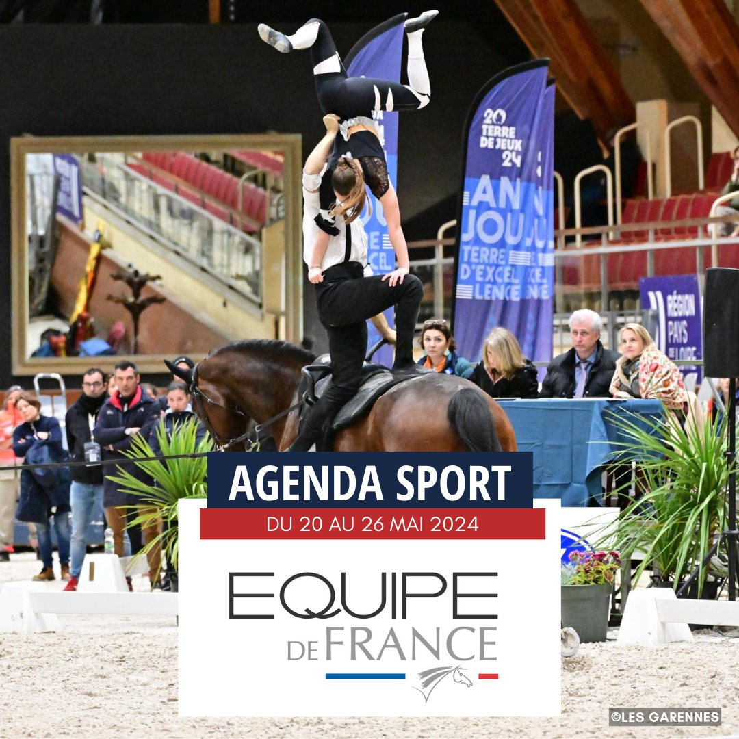FRA_Equitation's tweet image. Cette semaine retrouvez nos Bleus dans plusieurs disciplines #JUMPING, #CONCOURSCOMPLET, #VOLTIGE et #ATTELAGE !
Dont 2 compétitions qui se dérouleront en France, le CSI 4* à Mâcon-Chaintré(71) et CAIO 4*-H4-WC à Saumur(49) !🇫🇷
L’agenda sport complet ici : url-r.fr/QxeJy