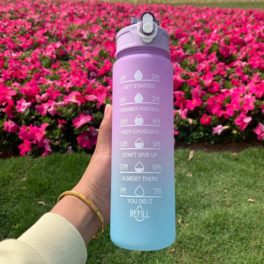 Hydrate in style &amp; crush your goals!  This motivational water bottle tracks your intake &amp; keeps you on track. Perfect for the gym, travel &amp; everyday use. #hydration #fitness #reusable #waterbottle 

s.click.aliexpress.com/e/_DdA4KFv