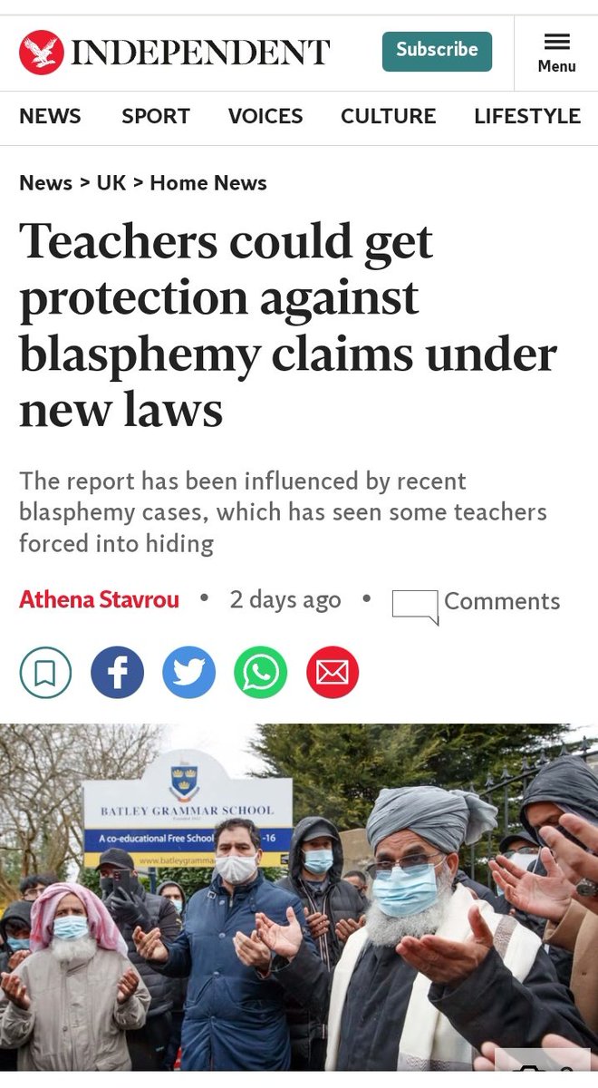 'New laws' Why are teachers not protected by the current laws in Britain, where there're no prohibitions against blasphemy? If law enforcement continues to fail to put the present laws into effect, then what better is to be anticipated from new legislation? Food for thought.