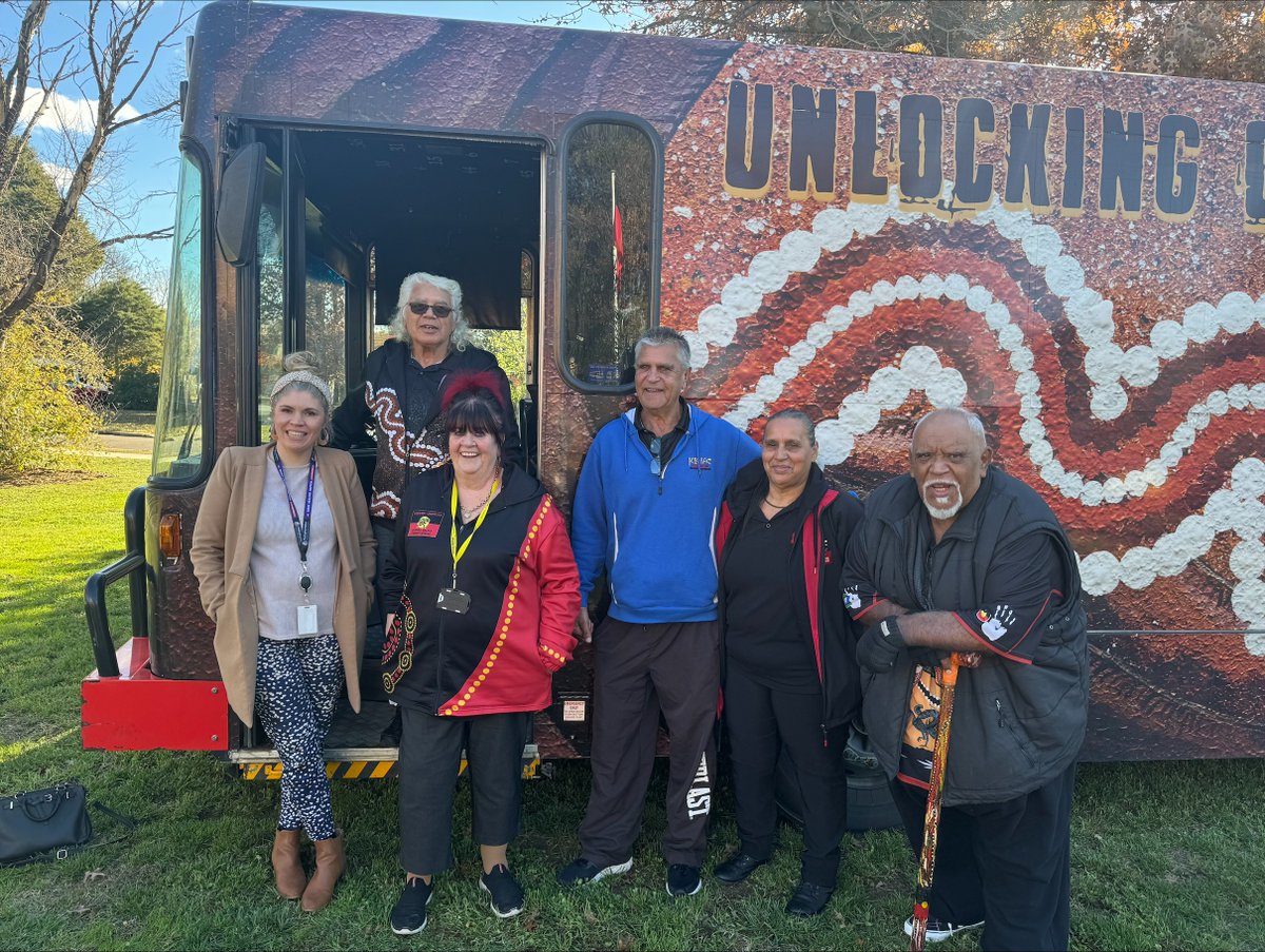 We visited the Kinchela Boys Home Aboriginal Corporation mobile education centre bus at @nimmityjah this afternoon. Have you had an opportunity to take part in a Kinchela bus truth telling session yet? #truthtelling #StolenGenerations #bringingthemhome #unfinishedbusiness