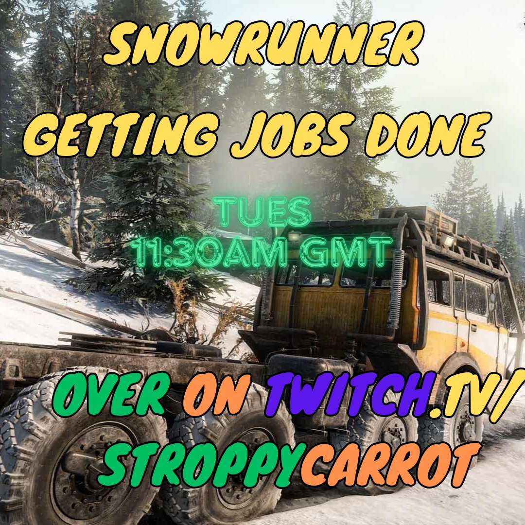 Morning all live now getting jobs done on Lake Kovd earlier than normal, I know, but I hope to see you over in the garden patch over on twitch.tv/stroppycarrot