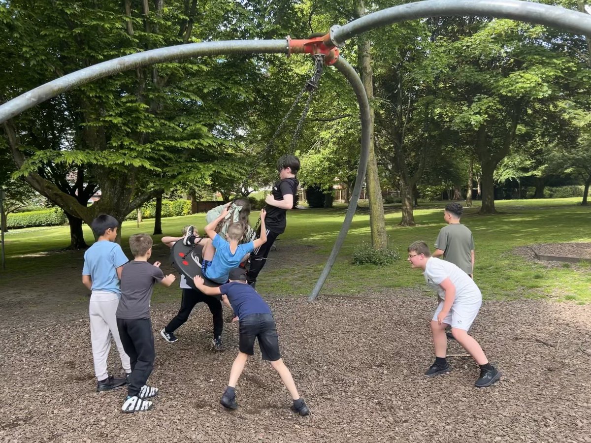 stphilipsrc's tweet photo. Classes 11 and 12 are out soaking up the sun at the park today! π After all their hard work on the SATs last week, this well-deserved treat is just what they needed! πβ‘οΈπ #HardWorkPaysOff #ParkDayFun #SATsSuccess https://t.co/nQtIyy4fBT