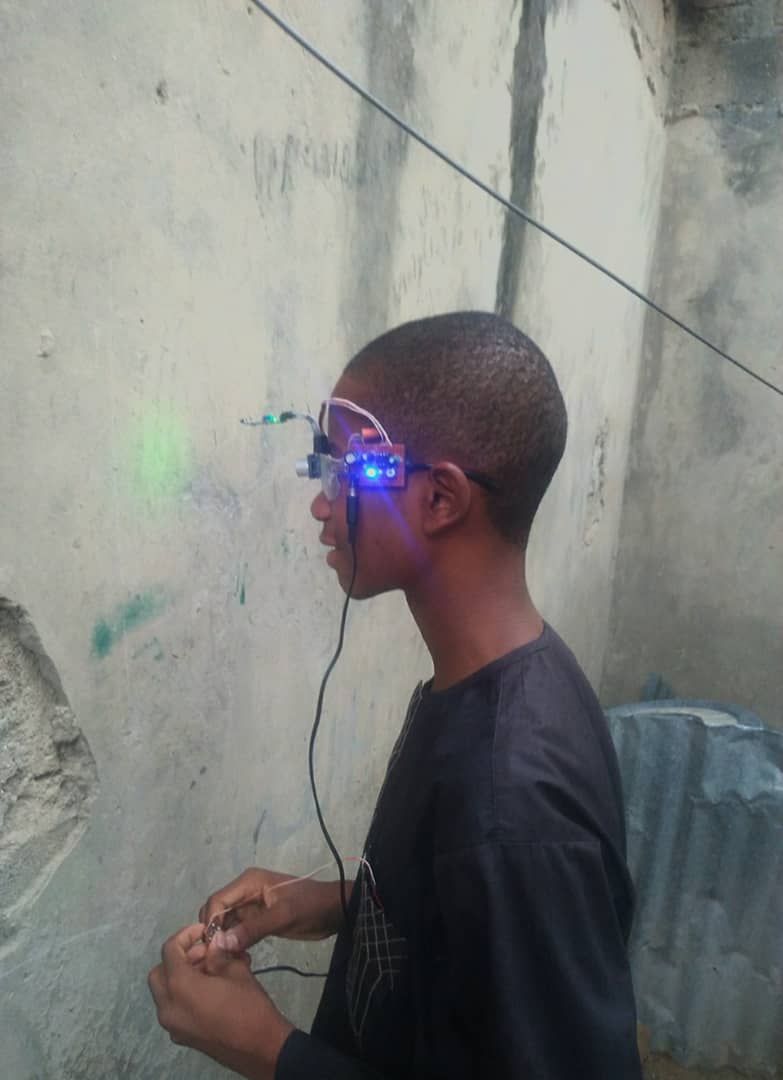 Happy to announce that one of the @ICTAdvocates' Children Creativity Centre (3Cs) mentees, Khaleefah Aminu, has developed a navigation glass for the blind individuals. The 3Cs centre provides young talents with all the necessary tools to prototype their ideas @APC_News @YZYau