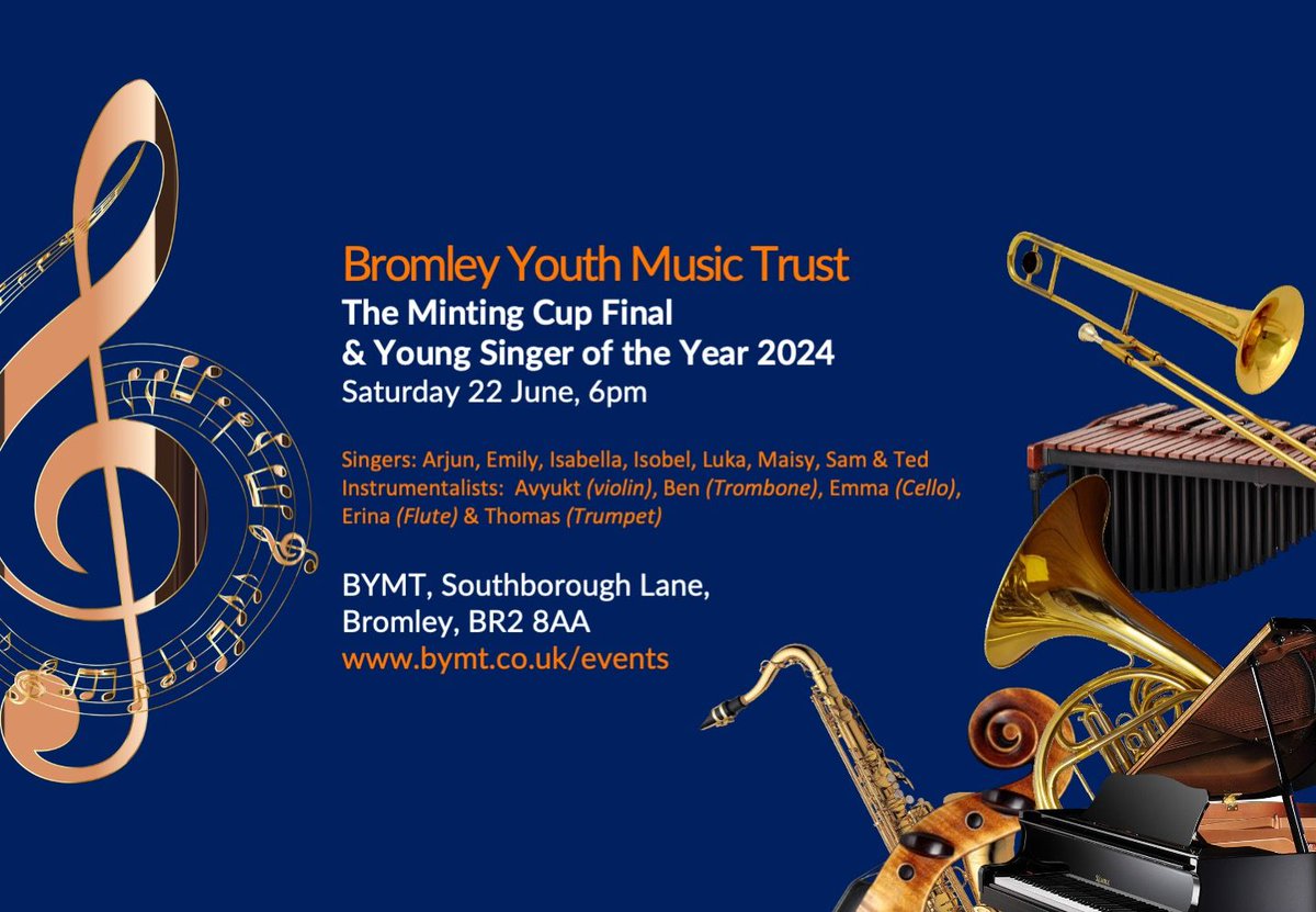 Thank you to all the young musicians that entered the BYMT Minting Cup & Young Singer competitions, huge congratulations to our talented finalists. Join us for the finals on Saturday 22 June for a fantastic evening of music buff.ly/3PBnZ8m