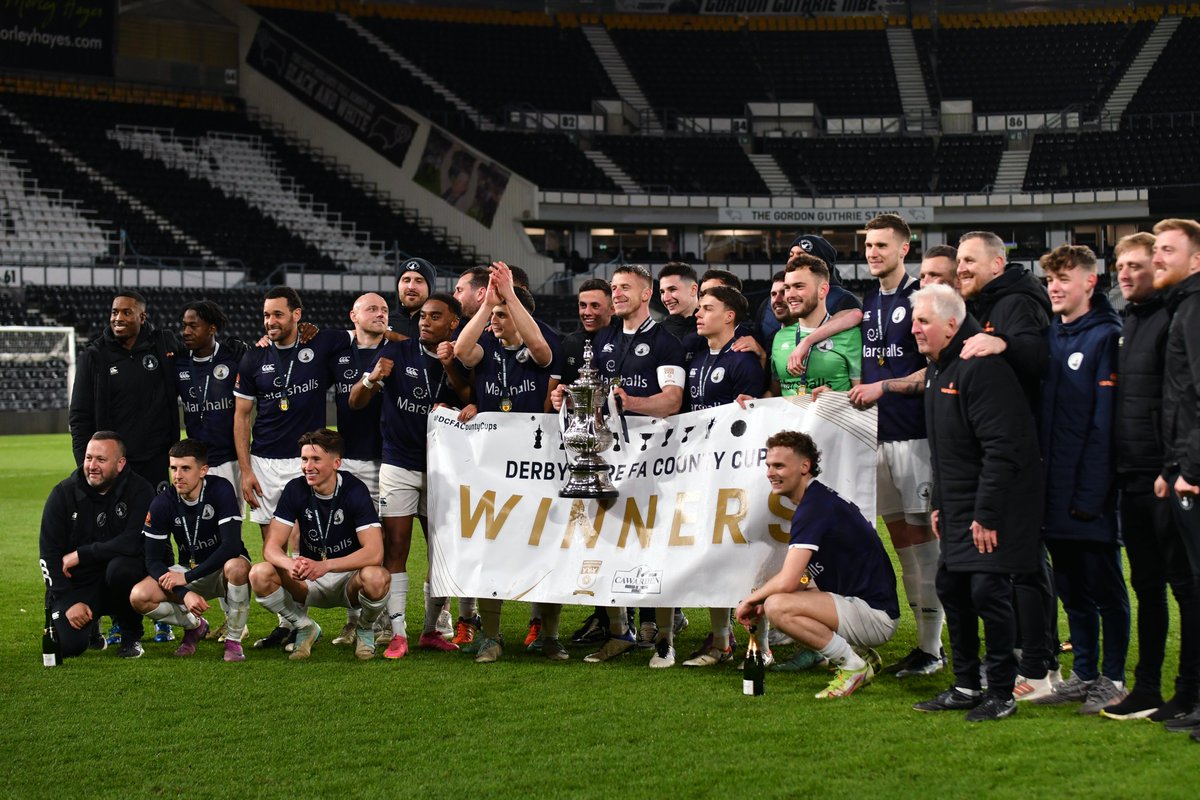DerbyshireFA's tweet photo. DID YOU KNOW? 🤔
This season, out of all 9 Derbyshire County Cups, only @Buxton_FC & @TinnyAthleticFC successfully defended their silverware!
Northern teams donning blue know how to go back-to-back! 🏆🏆 https://t.co/F98q8FRY3i