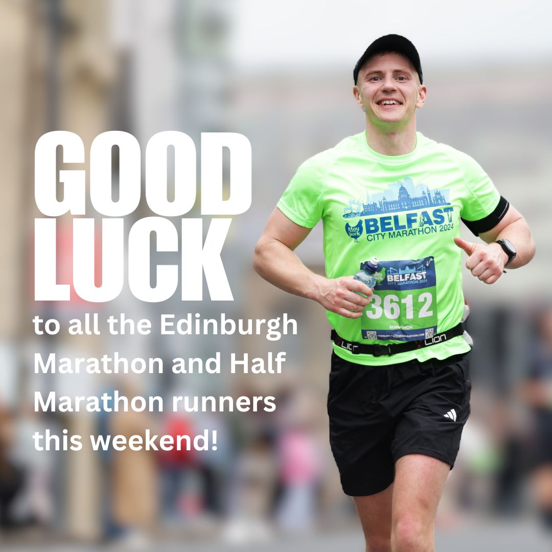 Good Luck to anyone taking on the challenge of the Edinburgh Marathon or Half Marathon this Sunday! You will smash it🔥 #moyparkmiles #otherslivewhenyougive