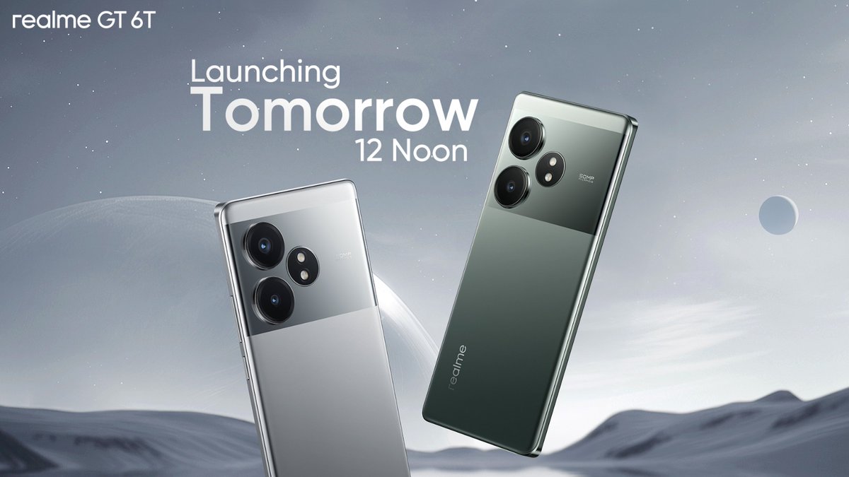 Get ready to witness the top performer in action with #realmeGT6TLaunchTomorrow The future of smartphones is here!