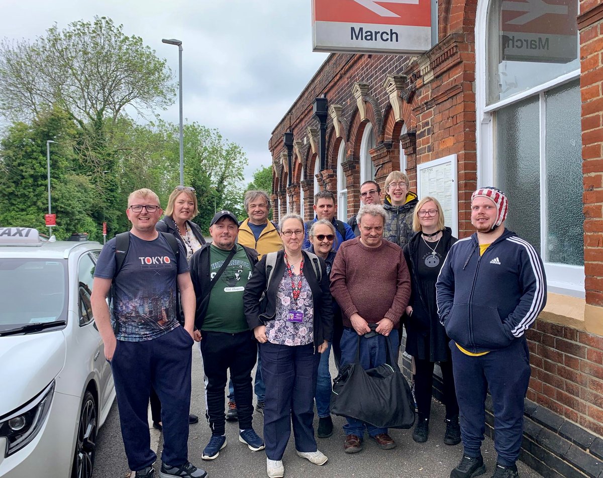 FenlandCouncil's tweet photo. Promoting social inclusion & tackling barriers to travel are just some of the ways #communityrail helps to connect communities 🫶
Today, the #HerewardCRP is working with charity FACET, supporting adults with additional needs to #TryTheTrain.
#CommunityRailWeek #MoreThanARailway https://t.co/9mHXxwwJRN