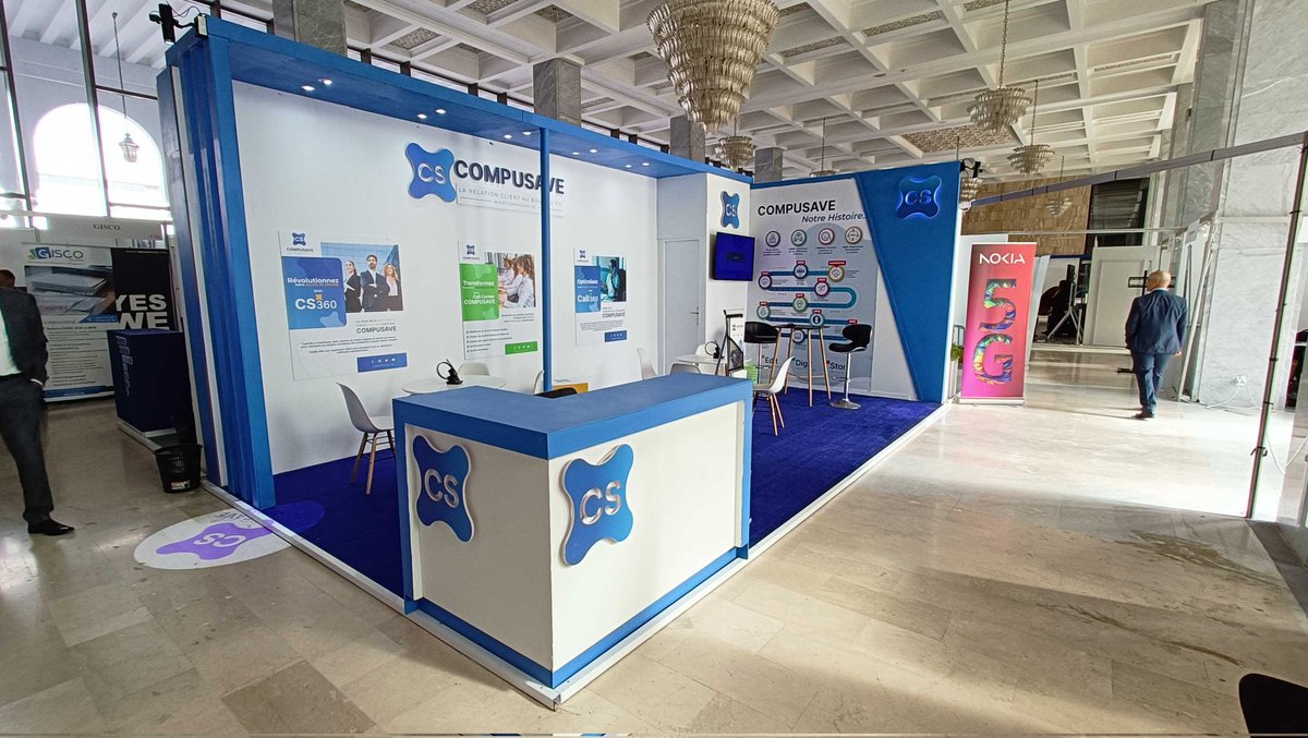 Standzexpo's tweet photo. Our latest Creation for our loyal and valued client #Compusave for @ictmaghrebdz @DAfricanSummit  event , at Palais de la culture Moufdi Zakaria, Alger 📍
#ICT #It #Stands #Events #Algeria https://t.co/CyrpJKf3TW
