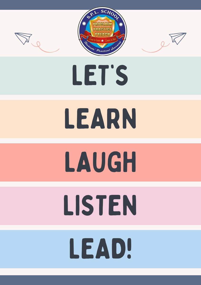 Let's learn laugh listen and lead !
.
.
#SPLSchoolAdmissions
#2024Admissions
#LoveToLearn
#LearnToLive
#EducationalVision
#EmpoweringStudents
#InclusiveEducation
#StudentSuccess
#FutureLeaders
#AdmissionOpen
#AcademicExcellence
#DiverseLearning
#SupportiveCommunity