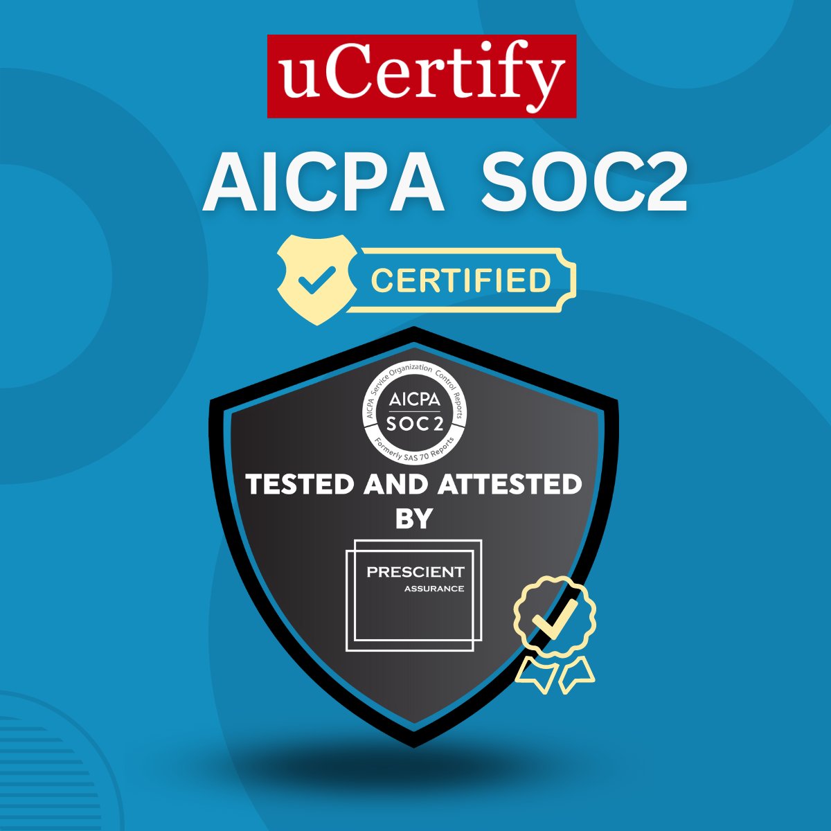 At uCertify, we take immense pride in our unwavering commitment to providing secure and trustworthy services. Today, we are thrilled to announce a significant milestone in our journey – uCertify has achieved the coveted SOC 2.

#uCertify #SOC2 #Compliance #Certification