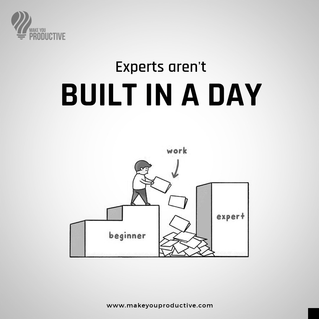 Expertise is a journey, not a destination. Consistent effort and dedication from beginners lead to mastery. Keep pushing forward, every step counts on the path to excellence.

#MakeYouProductive #ExpertiseJourney #ConsistentEffort #DedicationToMastery #MotivationalQuotes