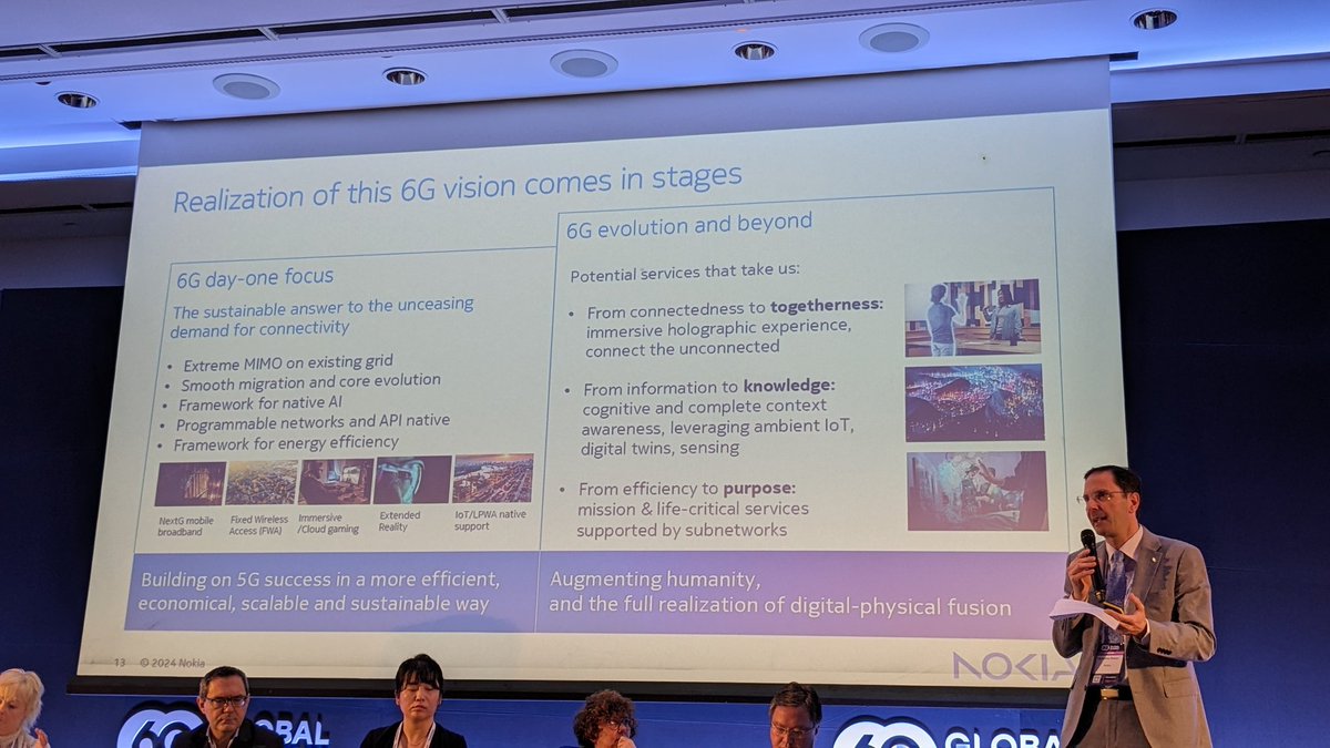 Realization of 6G vision comes in stages by Matthew Baker, Nokia @Forum_Global #6GGlobalSummit #6G #Free6Gtraining