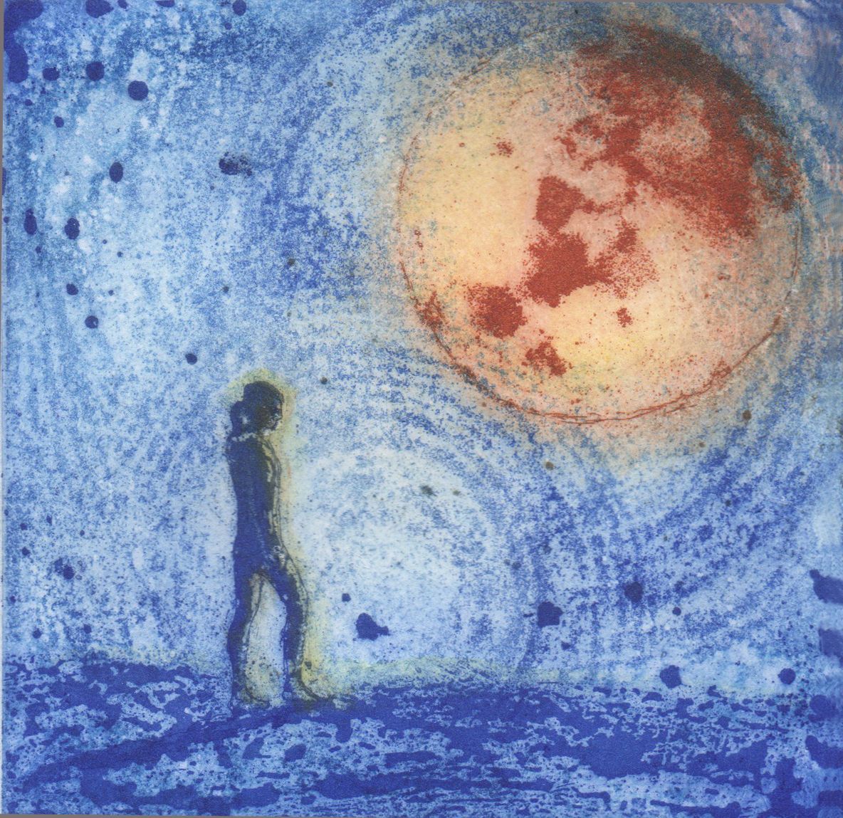 wow, how lovely is this original etching by or artist in focus Theresa Pateman. It is called Walking to Wolf and is priced at £65 unframed an is an edition of 50. #affordableart #prinmaking #wolf #moon #fullmoon