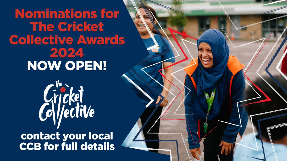 Celebrate the volunteers who go above and beyond! 

Nominations are open for the Cricket Collective Awards and you can nominate here &gt;bit.ly/3wLe7CO

There is also the chance to win 4x £50 Argos vouchers as everyone who nominates will be entered into a prize draw!